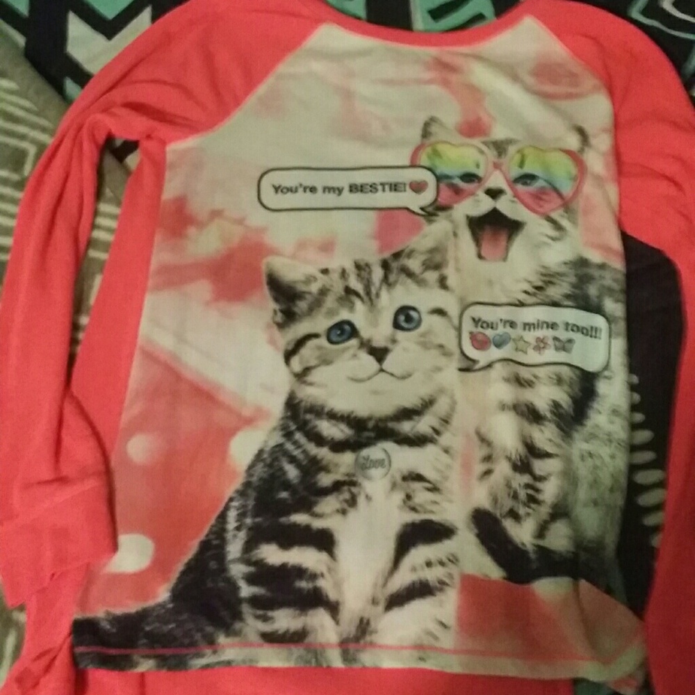 Justice Cat Print Short Nightgown